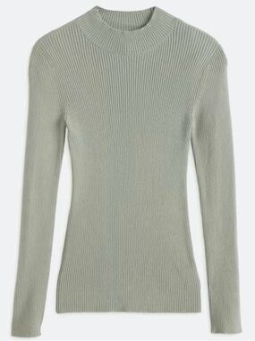 Sage Green Mock Neck Sweater